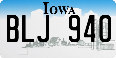 IA license plate BLJ940