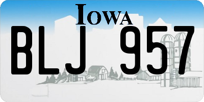 IA license plate BLJ957
