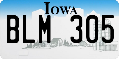 IA license plate BLM305