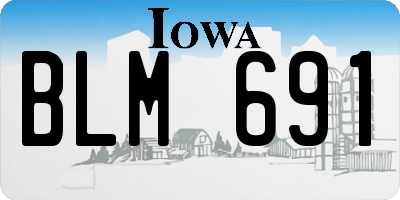IA license plate BLM691