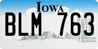 IA license plate BLM763
