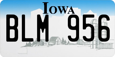 IA license plate BLM956