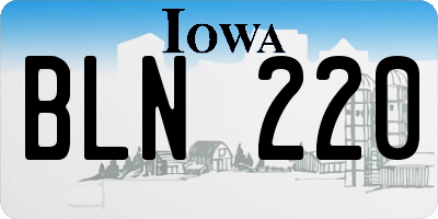 IA license plate BLN220