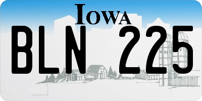 IA license plate BLN225