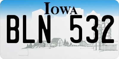 IA license plate BLN532