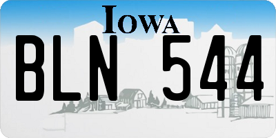 IA license plate BLN544