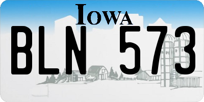 IA license plate BLN573