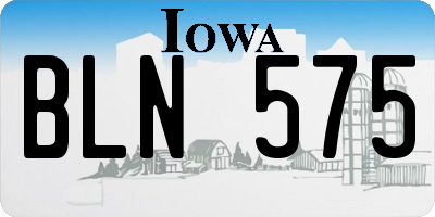 IA license plate BLN575