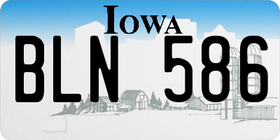 IA license plate BLN586