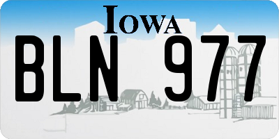 IA license plate BLN977