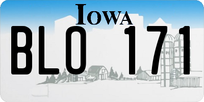 IA license plate BLO171
