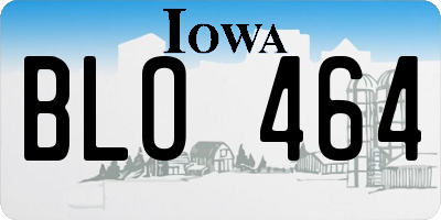 IA license plate BLO464