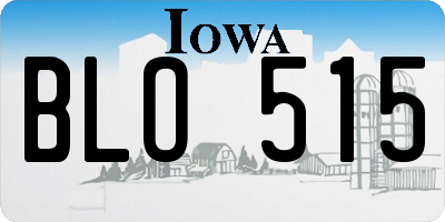 IA license plate BLO515
