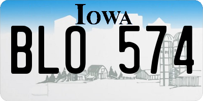 IA license plate BLO574