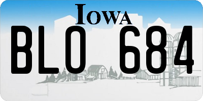 IA license plate BLO684