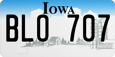 IA license plate BLO707