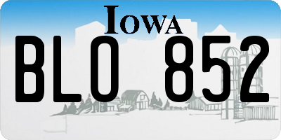 IA license plate BLO852