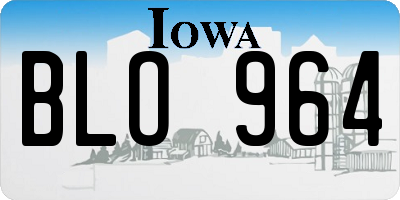 IA license plate BLO964
