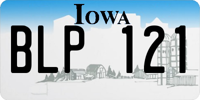 IA license plate BLP121