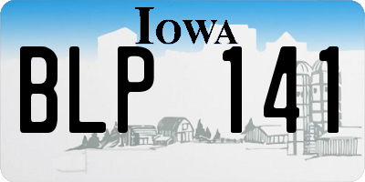 IA license plate BLP141