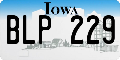 IA license plate BLP229