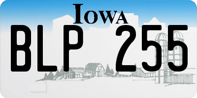 IA license plate BLP255