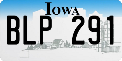IA license plate BLP291