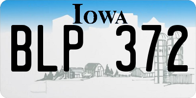 IA license plate BLP372