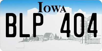 IA license plate BLP404