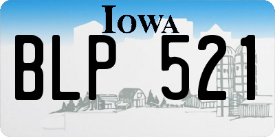 IA license plate BLP521