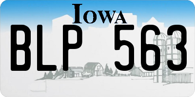 IA license plate BLP563