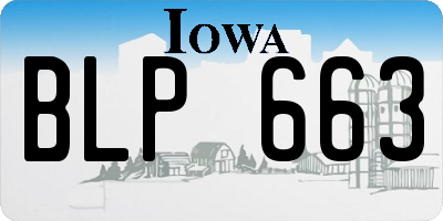 IA license plate BLP663