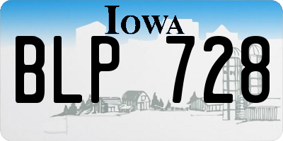 IA license plate BLP728