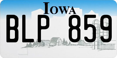IA license plate BLP859