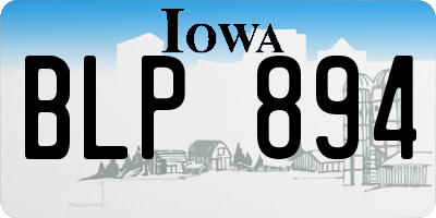 IA license plate BLP894