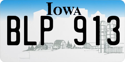 IA license plate BLP913