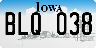 IA license plate BLQ038
