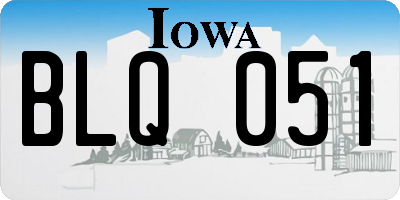 IA license plate BLQ051