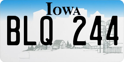 IA license plate BLQ244