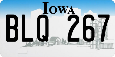 IA license plate BLQ267