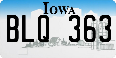 IA license plate BLQ363