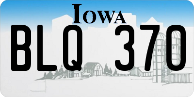 IA license plate BLQ370