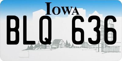 IA license plate BLQ636