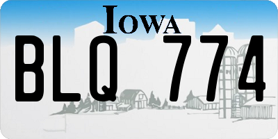 IA license plate BLQ774