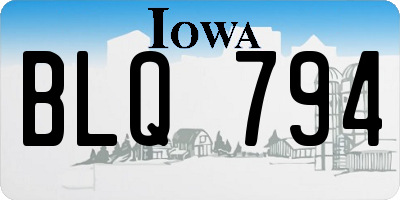 IA license plate BLQ794