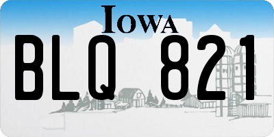 IA license plate BLQ821