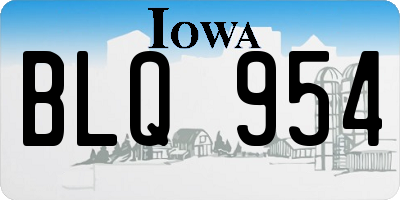 IA license plate BLQ954