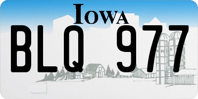 IA license plate BLQ977