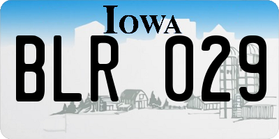 IA license plate BLR029