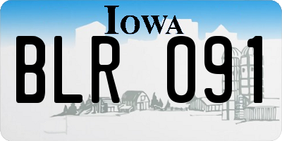 IA license plate BLR091